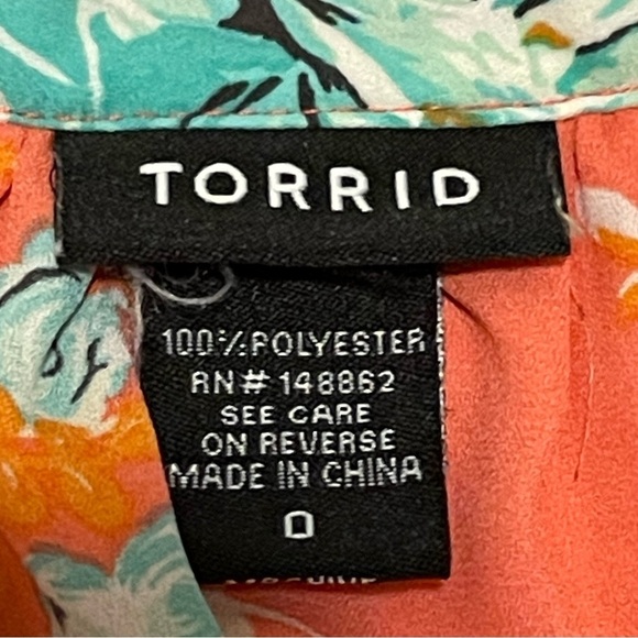 Torrid Floral Print High Neck Georgette Tank Top Size Large - Picture 7 of 8